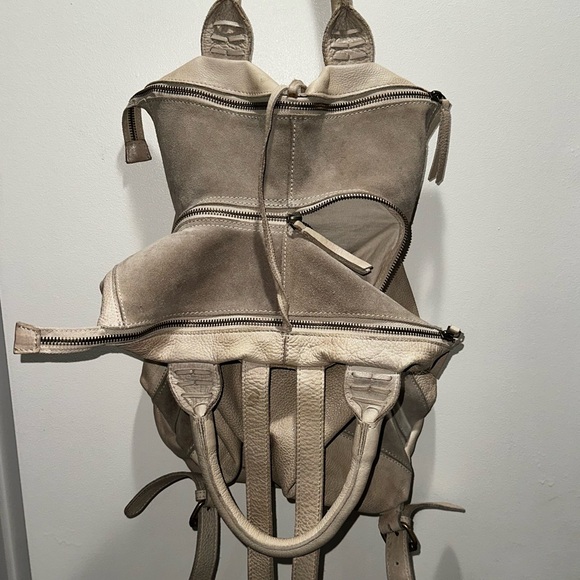 Free People Taupe Cow Leather Bag/Backpack - Picture 3 of 14